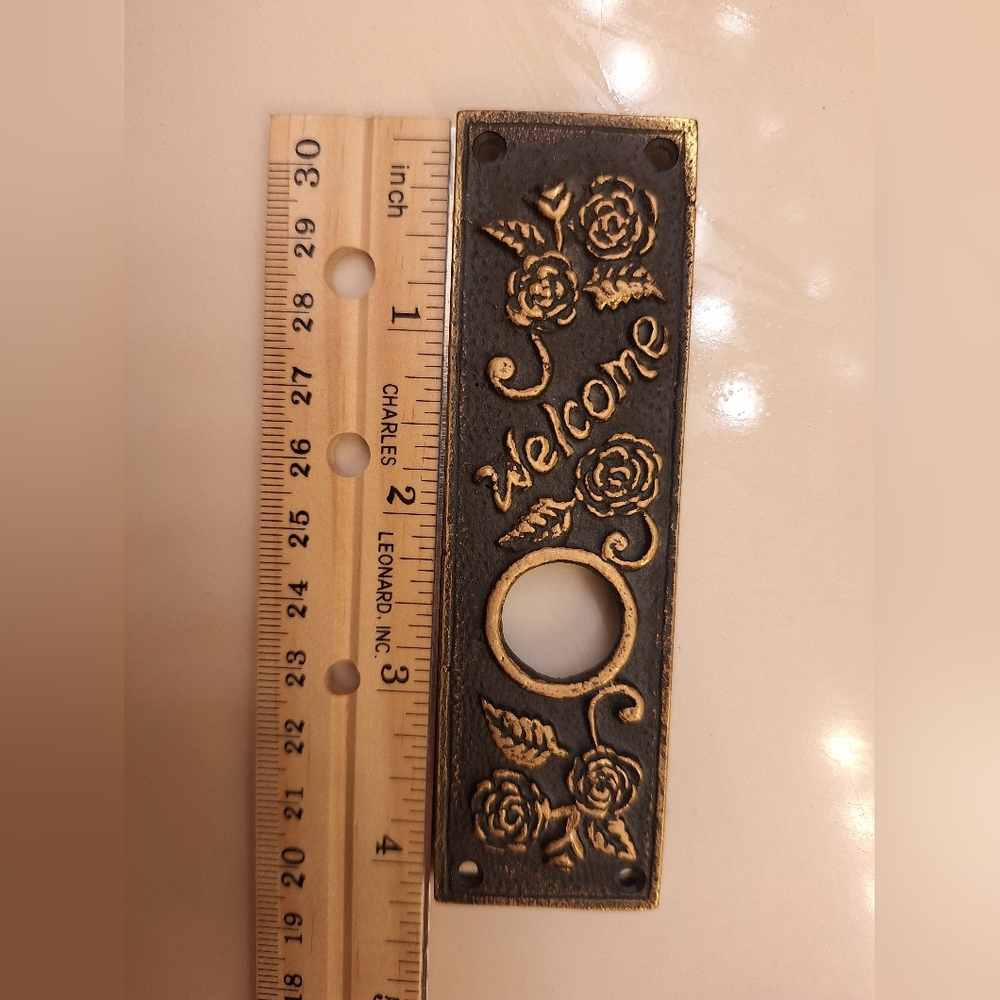 DoorBell Cover Welcome Embossed Doorbell Cover Plate, Embossed
